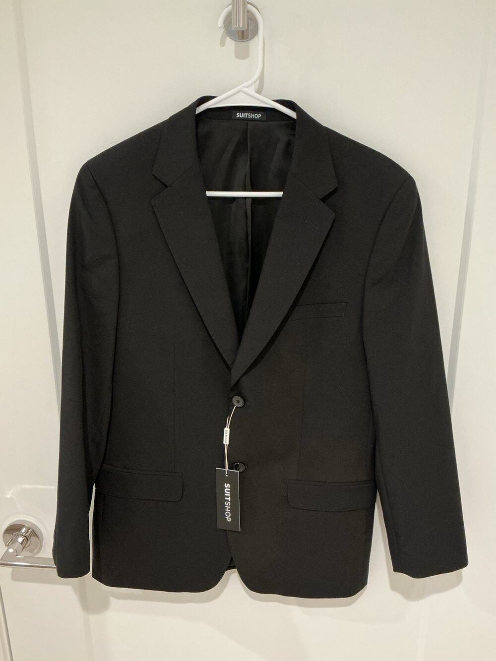 Suitshop Men’s Black Modern Fit Suit Jacket Size 36 Short - NEW WITH TAGS